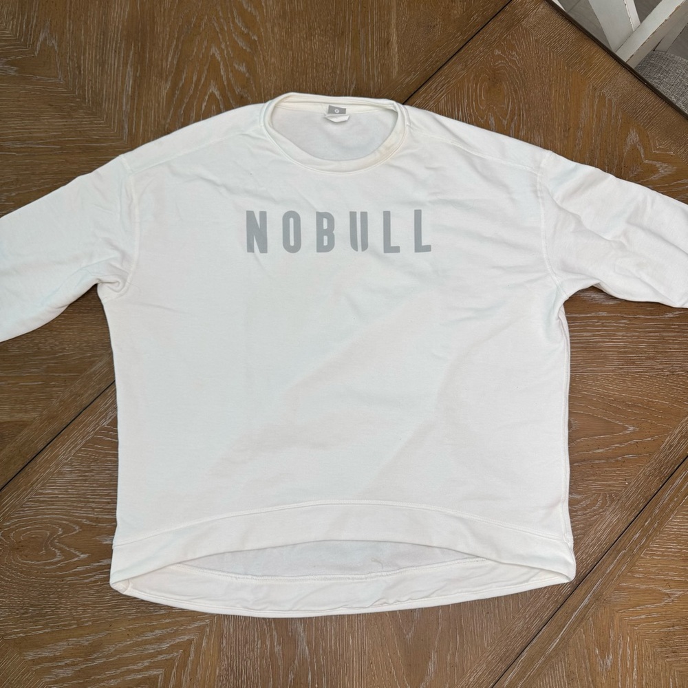 NOBULL White Sweatshirt Women’s Size Large White Crewneck Pullover